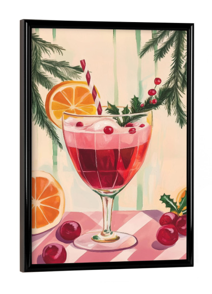 Poster mit schwarzem Rahmen "Festivalgetränk" artboxONE - Essen & Trinken,Abstrakt,Weihnachten,Essen & Trinken / Alkohol,Festivals