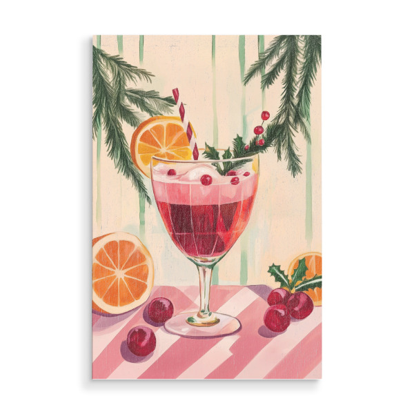 Holzbild "Festivalgetränk" artboxONE - Essen & Trinken,Abstrakt,Weihnachten,Essen & Trinken / Alkohol,Festivals