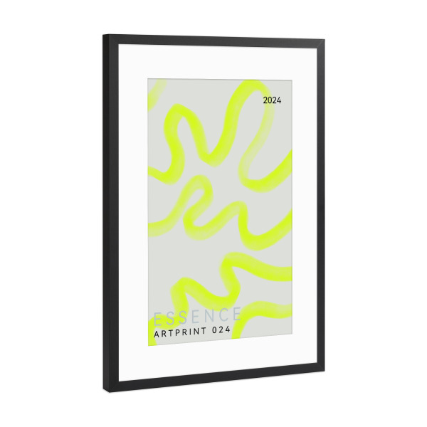Poster mit Rahmen Schwarz (Metallic) "Wesen" artboxONE - Abstrakt - Fluo,Minimalistisch,Modern