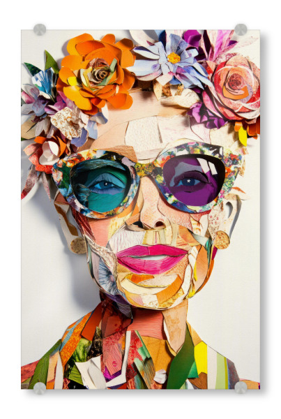 Acrylglasbild "Goldene Jahre, kräftige Farben" artboxONE - Natur,Floral,Fashion,Für Mama