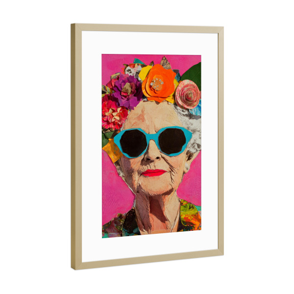 Poster mit Rahmen Gold "Age of Radiance" artboxONE - Floral,Menschen,Fashion,Für Mama