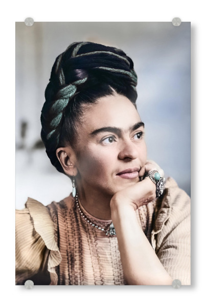 Acrylglasbild "Frida Ikonische Schönheit" artboxONE - Floral,Menschen,Fashion