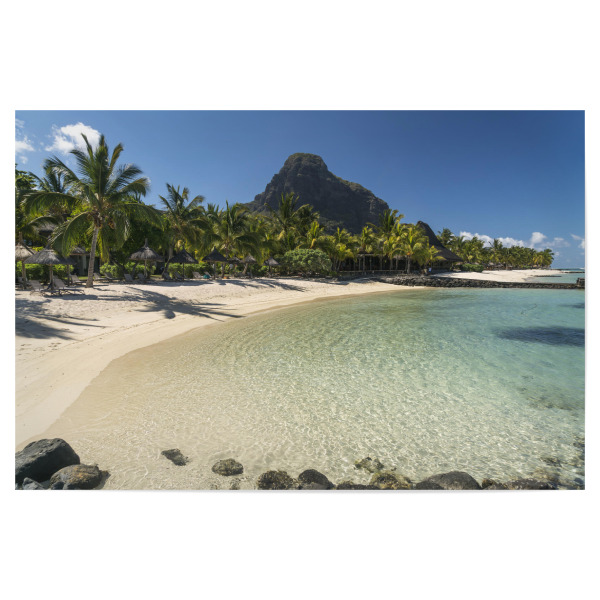 Poster "Le Morne Mauritius," artboxONE - Reise / Strand und Meer - Mauritius,Afrika,Insel,Indischer ozean,Le morne,Traumstrand