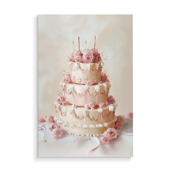 Holzbild "Aurora-Kuchen" artboxONE - Floral,Essen & Trinken,Comic,Fiktion,Festivals - Märchen,Kuchen,Café,Café-dekor,Café-poster,Aurora,Dornröschen