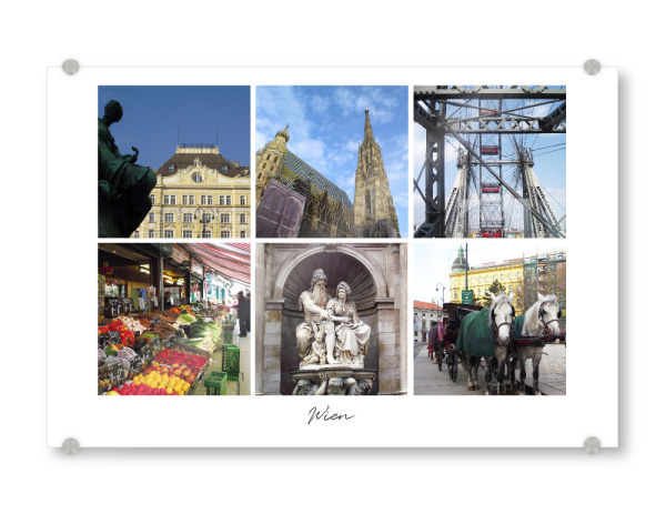 Acrylglasbild "Vienna Collage" artboxONE - Reise,Architektur,Reise / Länder,Städte / Wien