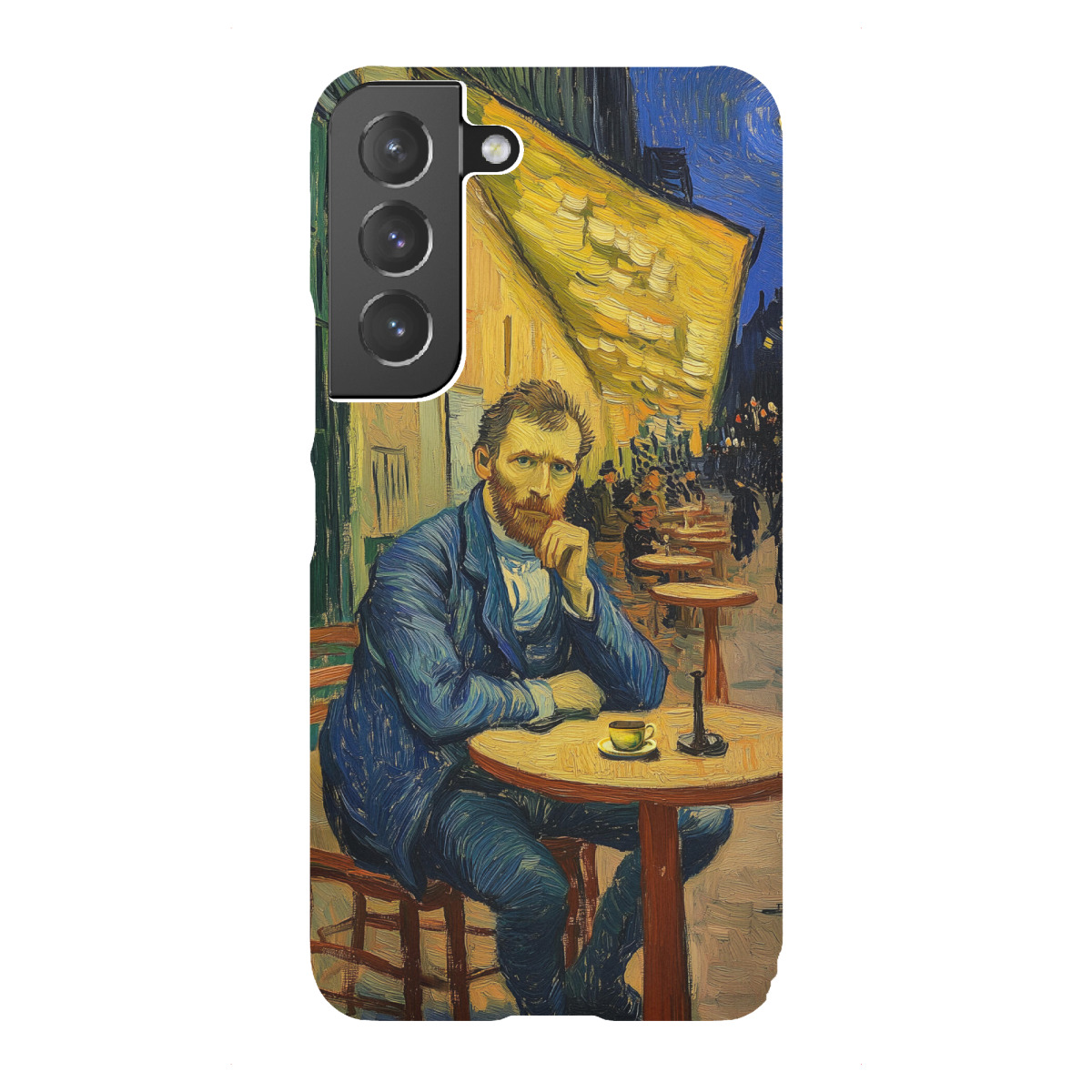 Samsung Galaxy "Caféterrasse mit van Gogh" Premium-Case Handyhülle artboxONE
