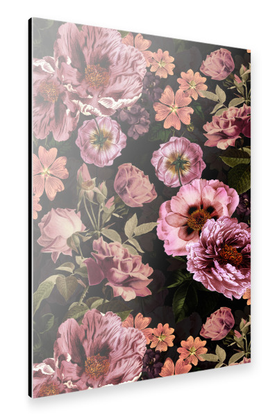 Alu-Dibond "Vintage Dark Midnight Garden" 75x50 cm artboxONE