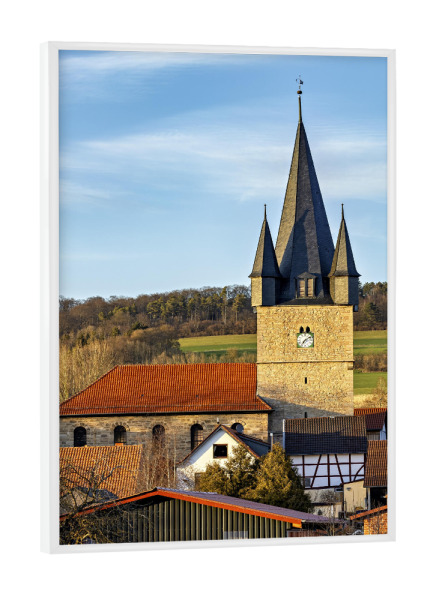 Poster mit weißem Rahmen "Kirche von Netra" artboxONE - Städte,Architektur