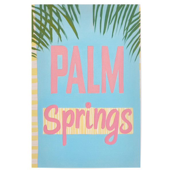 Poster 30x20 cm "Pastel Palm Springs Love" artboxONE - Typografie,Reise / Strand und Meer,Städte / Los Angeles