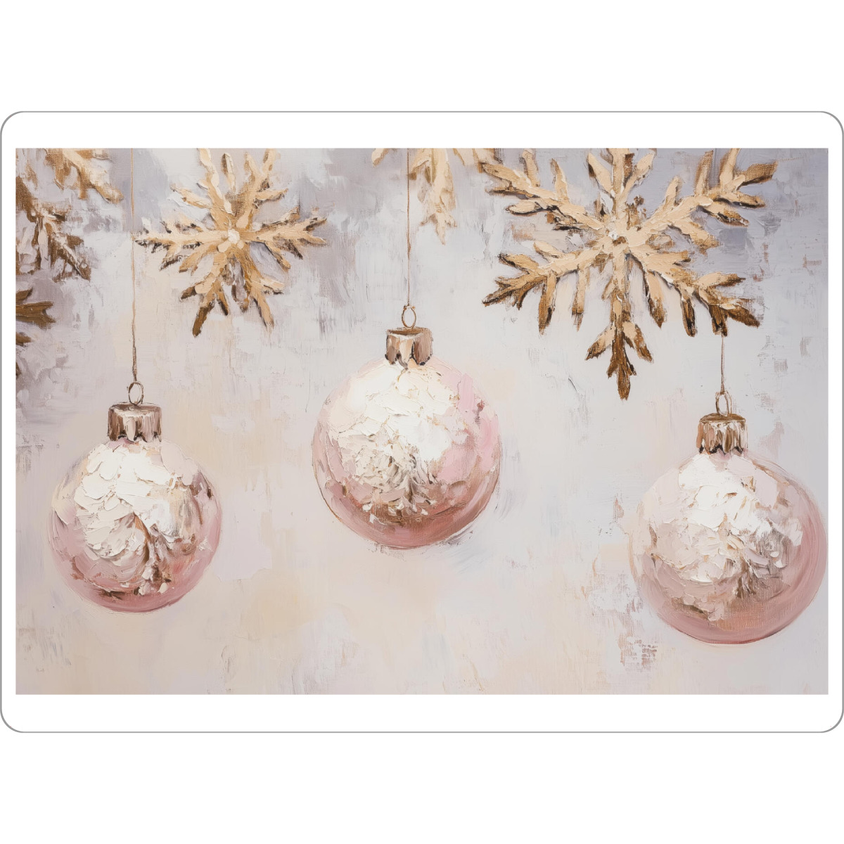 Tischset "Rosa Kugelornamente" artboxONE - Floral,Für Kinder,Geometrie,Weihnachten,Festivals