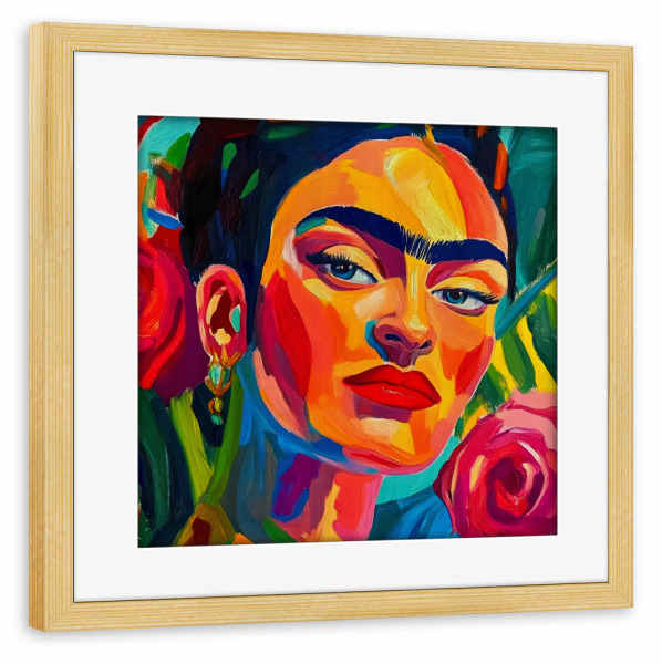 Poster mit Rahmen kiefer "Von der Natur gekrönt" artboxONE - Floral,Menschen,Fashion,Für Mama