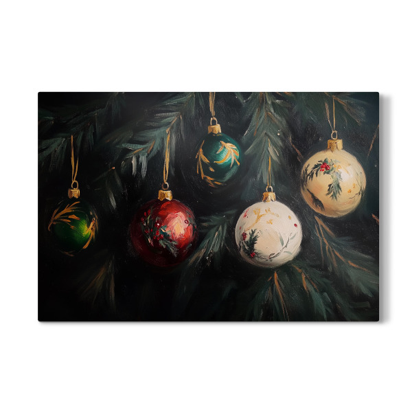 Galerie-Print "Weihnachtskugeln am Baum" 75x50 cm artboxONE