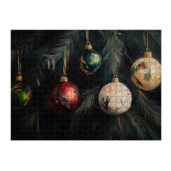 Puzzle Ravensburger "Weihnachtskugeln am Baum" artboxONE - Weihnachten,Festivals