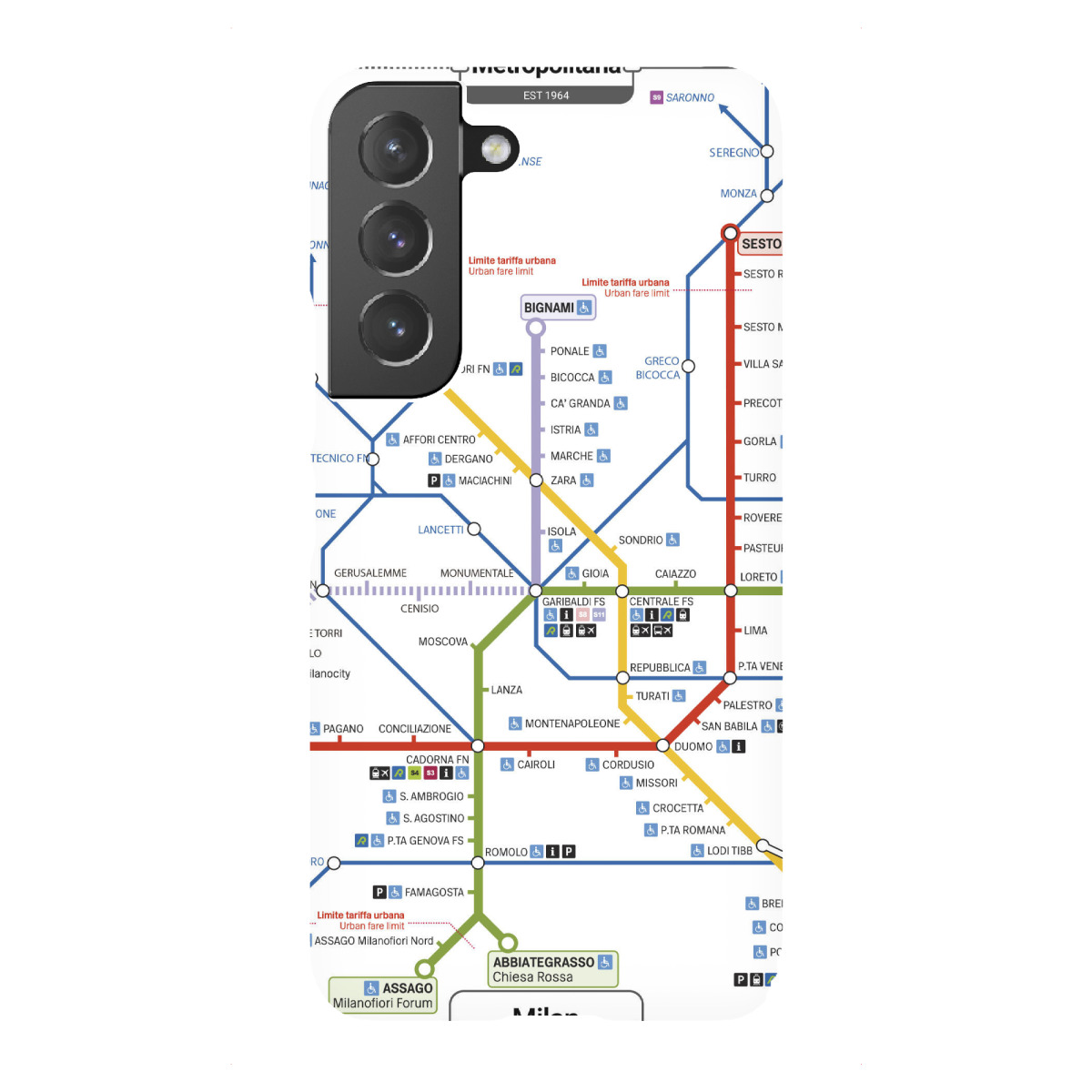 Samsung Galaxy "U-Bahn – Mailand" Premium-Case Handyhülle artboxONE