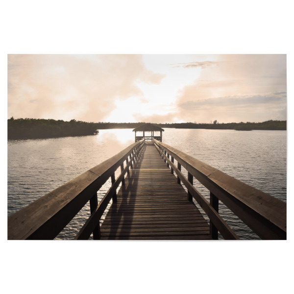 Poster 30x20 cm "Pavillon am Seeufer" artboxONE - Natur,Reise,Menschen,Reise / Strand und Meer