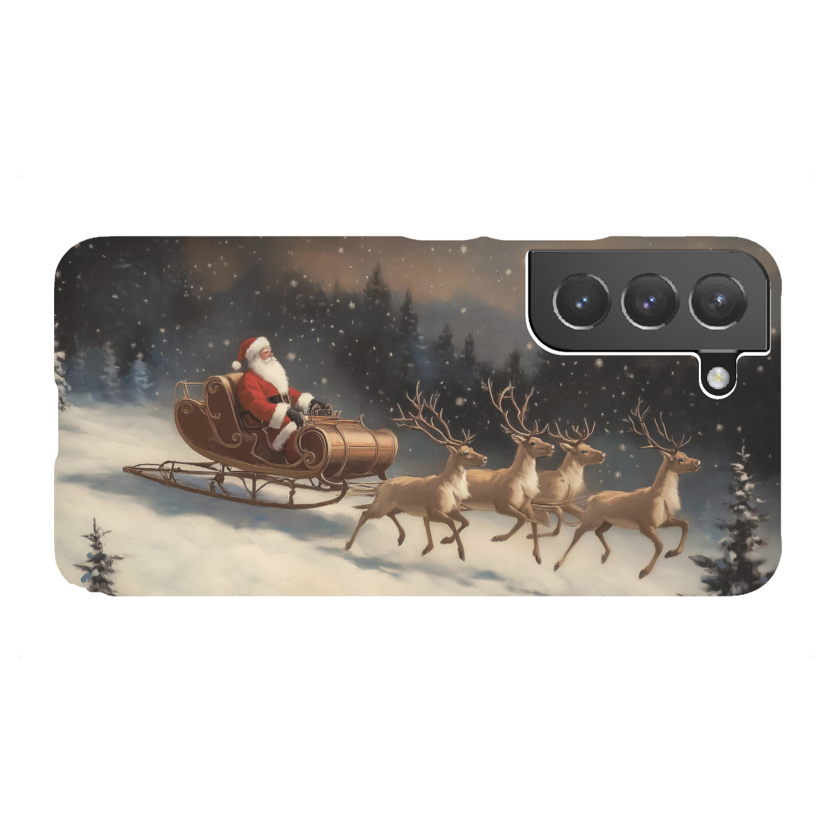 Samsung Galaxy "Weihnachtsmann mit Rentieren" Premium-Case Handyhülle artboxONE