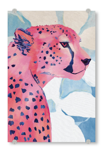 Acrylglasbild "Cheetah's Graceful Majesty" artboxONE - Floral,Tiere