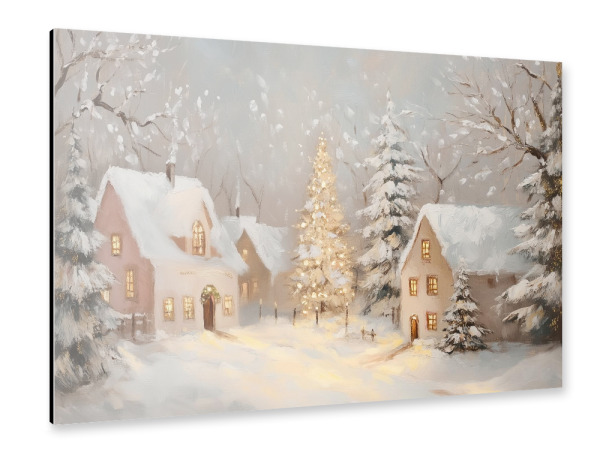 Alu-Dibond "Winterliche Weihnachtsstadt" 30x20 cm artboxONE