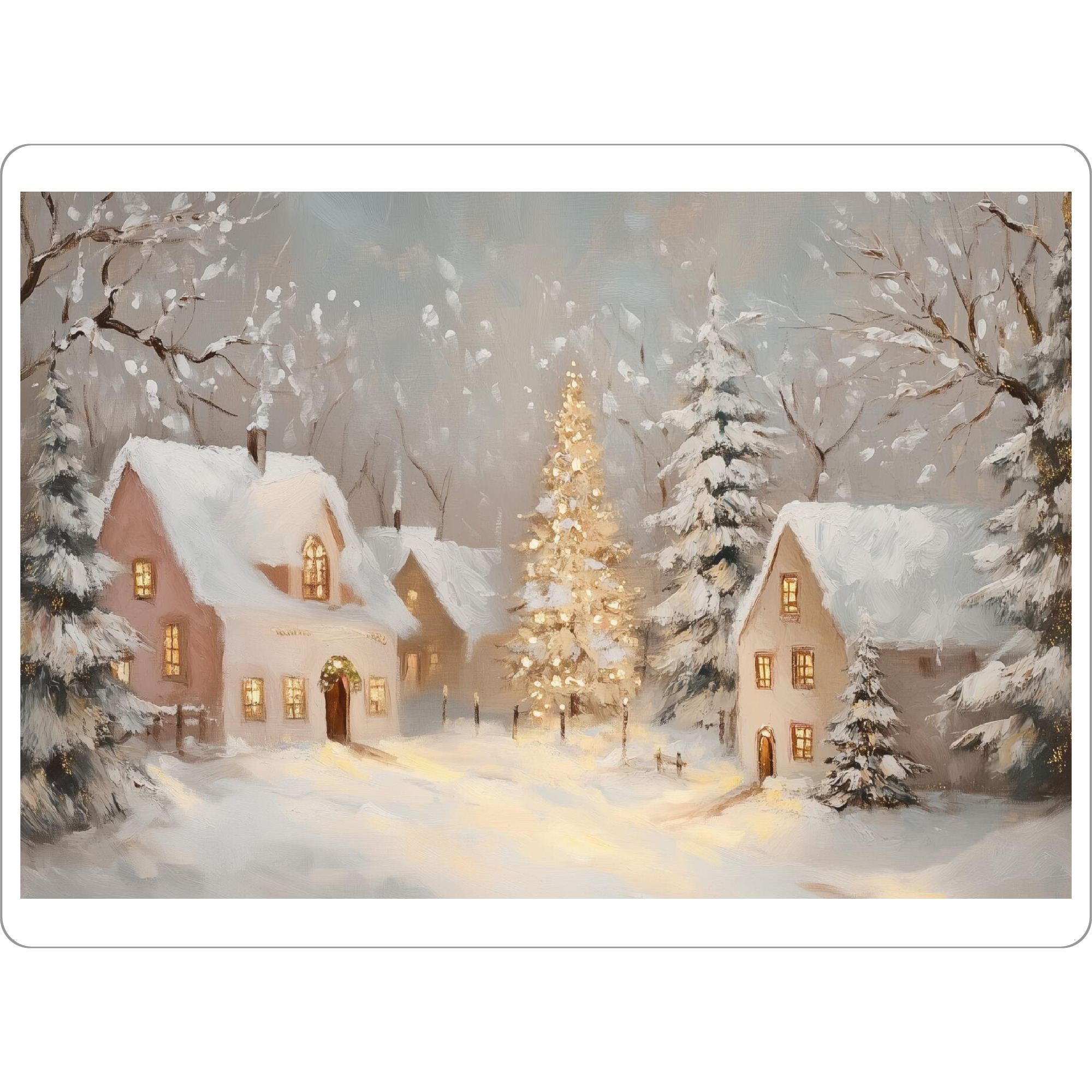 Tischset "Winterliche Weihnachtsstadt" artboxONE - Städte,Für Kinder,Architektur,Weihnachten,Festivals