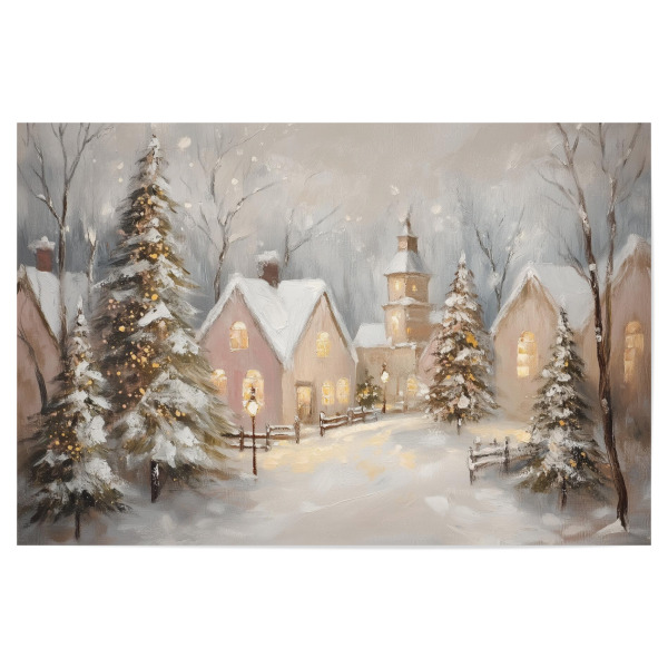Poster 30x20 cm "Weihnachtsdorf im Winter" artboxONE - Für Kinder,Architektur,Weihnachten,Festivals