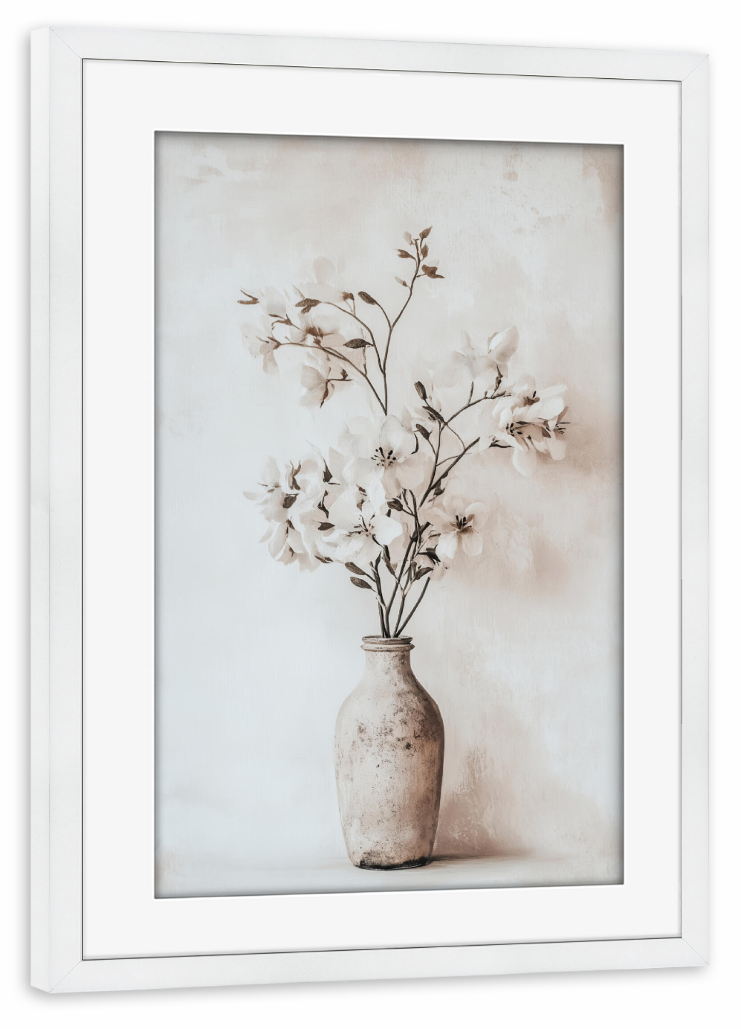 Poster mit Rahmen weiß "Boho Blütenzauber" artboxONE - Natur,Floral