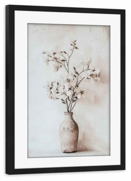 Poster mit Rahmen schwarz "Boho Blütenzauber" artboxONE - Natur,Floral