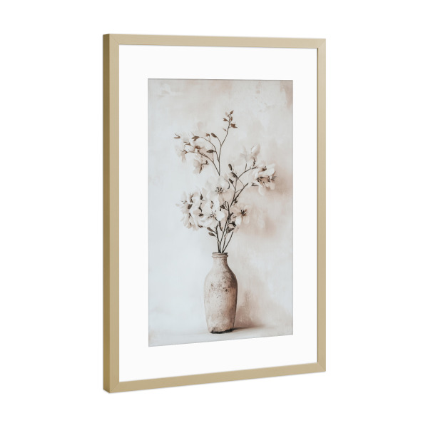 Poster mit Rahmen Gold "Boho Blütenzauber" artboxONE - Natur,Floral