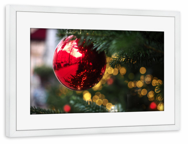 Poster mit Rahmen weiß "Weihnachtsstimmung" artboxONE - Weihnachten