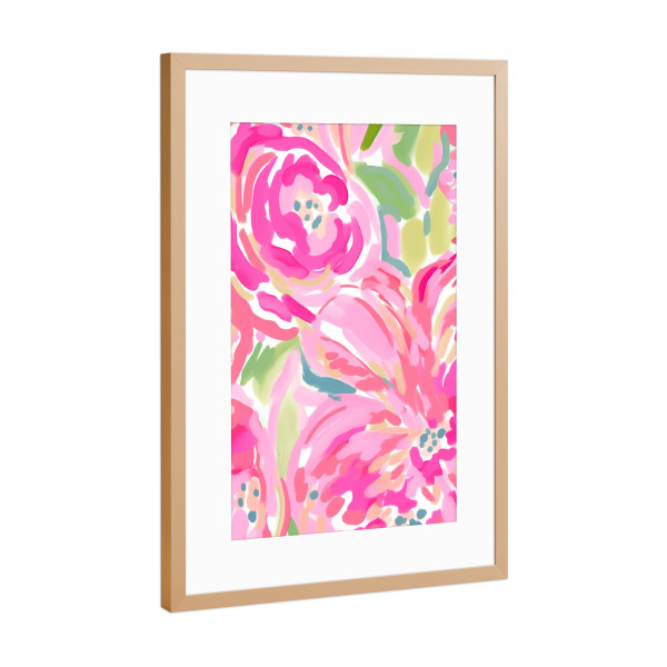 Poster mit Rahmen Kupfer "Zart Pinke Blütenpracht" artboxONE - Natur,Floral,Für Kinder
