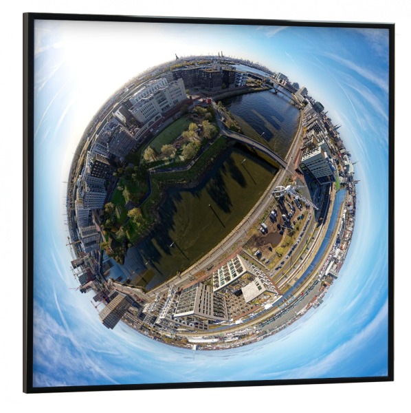 Poster mit schwarzem Rahmen 30x30 cm "Hamburg-Hafencity - Baakenpark" artboxONE - Städte,Städte / Hamburg,Natur,Reise,Architektur
