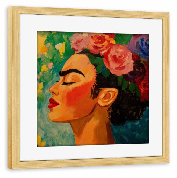 Poster mit Rahmen kiefer "Petals of Resilience" artboxONE - Floral,Menschen,Fashion,Für Mama