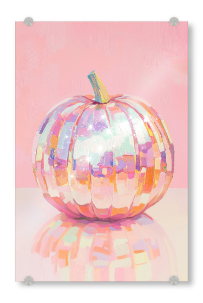 Acrylglasbild "Metallischer Kürbis" artboxONE - Für Kinder,Essen & Trinken,Abstrakt,Essen & Trinken / Obst & Gemüse