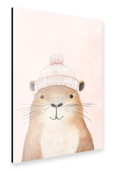 Alu-Dibond "Luis, das niedliche Wasserschwein" 30x20 cm artboxONE