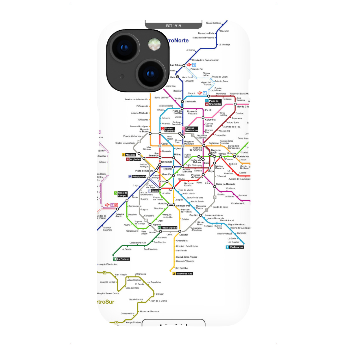 "U-Bahn – Madrid"für iPhone - Premium-Case Handyhülle artboxONE