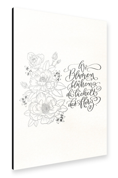 Alu-Dibond "Wo Blumen blühen," 30x20 cm artboxONE