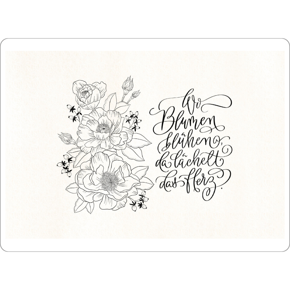 Tischset "Wo Blumen blühen," artboxONE - Typografie,Floral