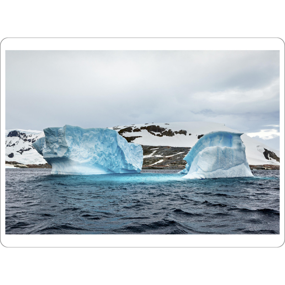 Tischset "Weißblaues Eis" artboxONE - Natur,Reise - Antarktis,Südpol,Eisberg,Eis,Schnee,Kalt,Packeis,Arktis,Südpolarmeer,Natur,Landschaft,Winter