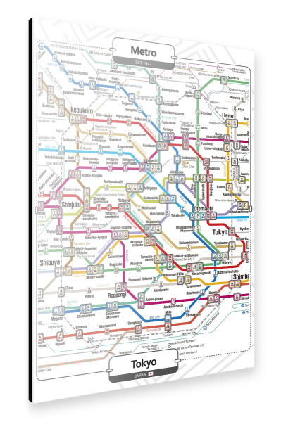 Alu-Dibond "U-Bahn – Tokio" 75x50 cm artboxONE