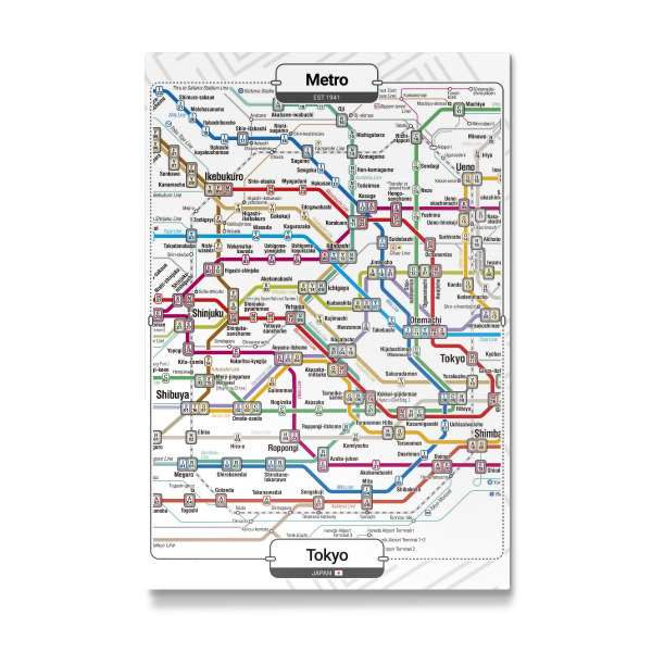 Galerie-Print "U-Bahn – Tokio" 75x50 cm artboxONE