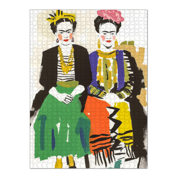 Puzzle Ravensburger "Die zwei Fridas Selbstporträt" artboxONE - Floral,Abstrakt,Menschen