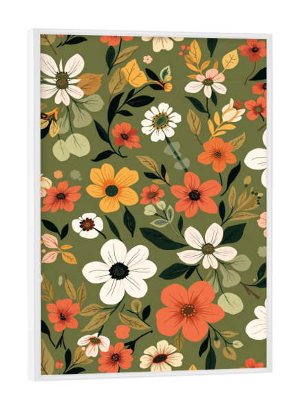 Poster mit weißem Rahmen "Gartenspaziergang" artboxONE - Floral
