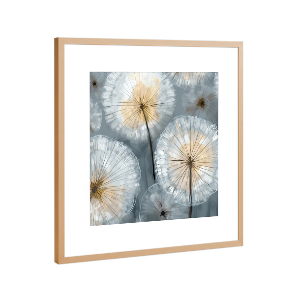 Poster mit Rahmen Kupfer "Dandelion Skyline" artboxONE - Natur,Floral,Für Mama