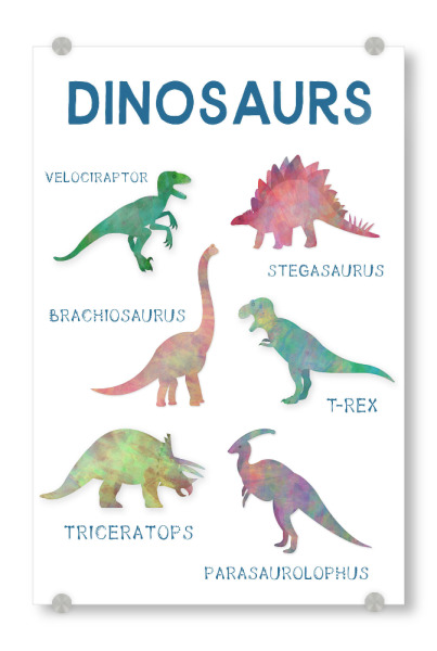 Acrylglasbild "Dino-Diagramm" artboxONE - Für Kinder,Tiere