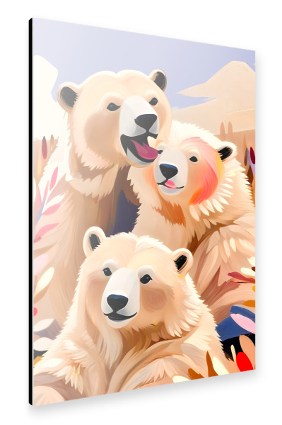 Alu-Dibond "Polar Bears" 30x20 cm artboxONE