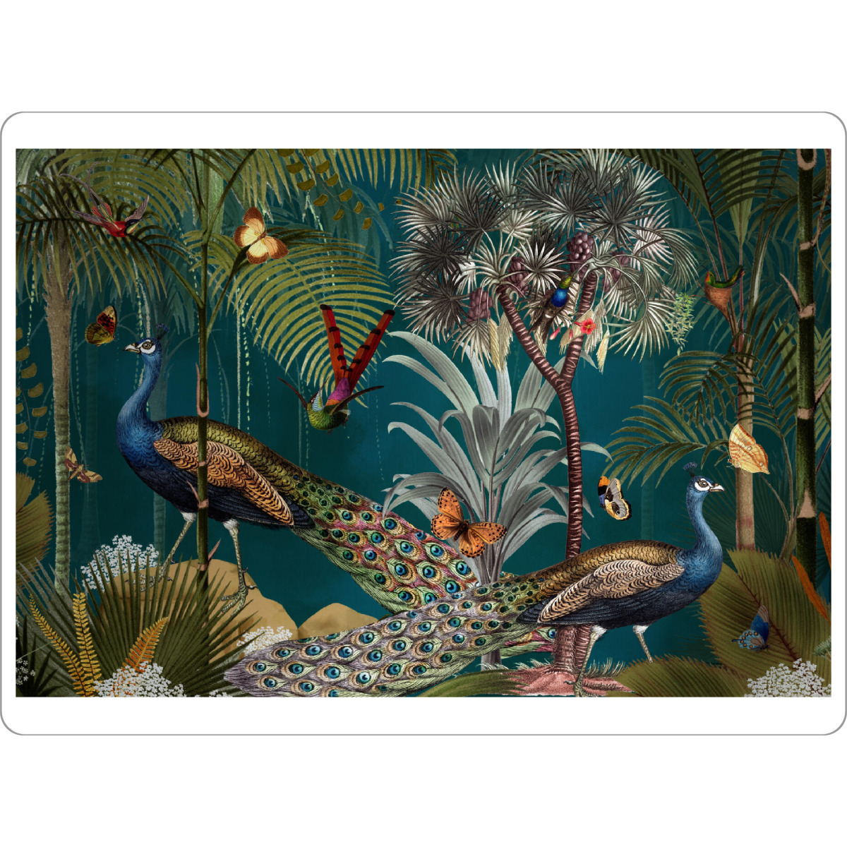 Tischset "Midnight Vintage Exotic Peacocks" artboxONE - Natur,Reise,Floral,Tiere,Für Mama