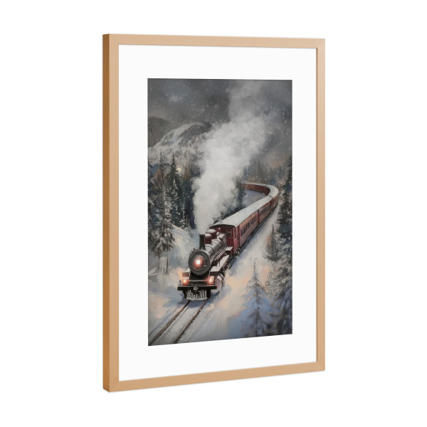 Poster mit Rahmen Kupfer "Streamen Sie Train Night" artboxONE - Reise,Film,Weihnachten,Reise / Länder,Für Papa