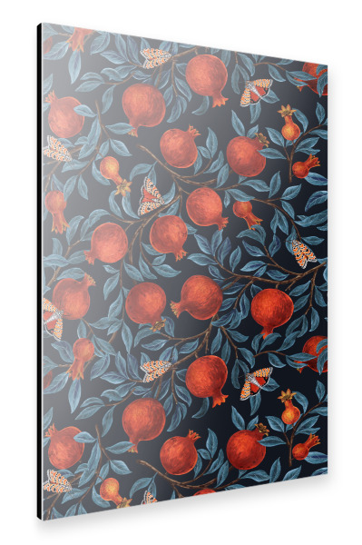 Alu-Dibond "Granatäpfel und Bella Motten" 75x50 cm artboxONE