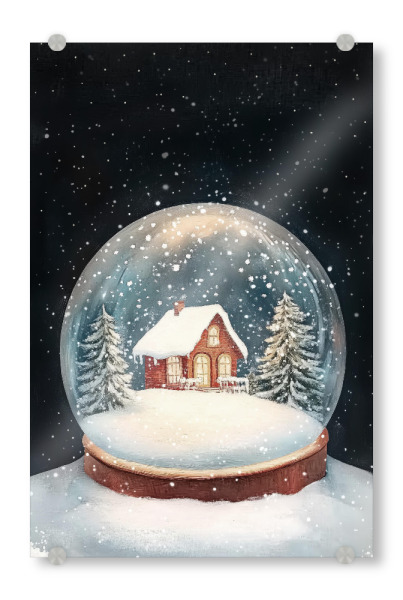 Acrylglasbild "Weihnachtsschneekugel" artboxONE - Reise,Weihnachten,Festivals
