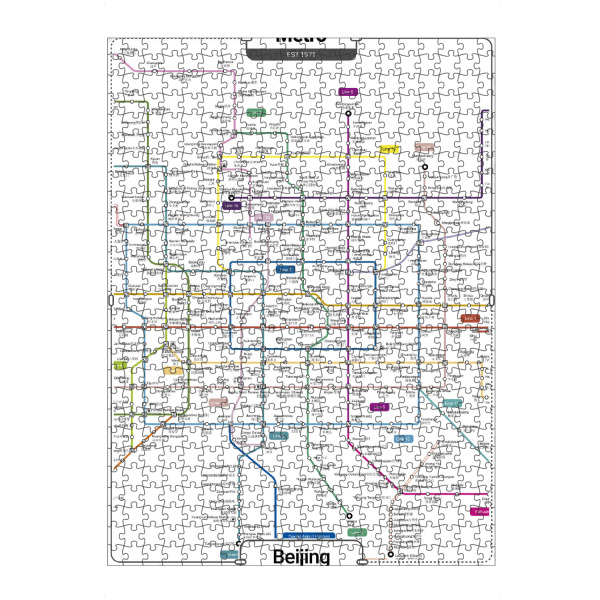 Puzzle Ravensburger "U-Bahn – Peking" artboxONE - Städte,Architektur,Kartografie