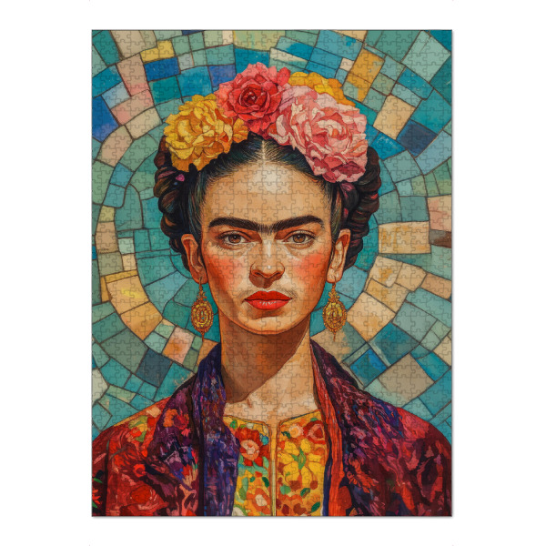 Puzzle Ravensburger "Frida Pop Mosaik" artboxONE - Floral,Menschen,Fashion